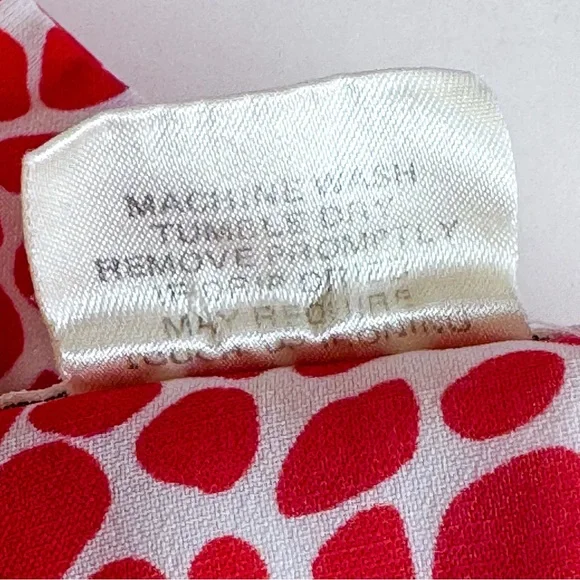 Joy Gordon Red & White Print Midi Dress Size 16 Short Sleeve Fit & Flare - Picture 11 of 11